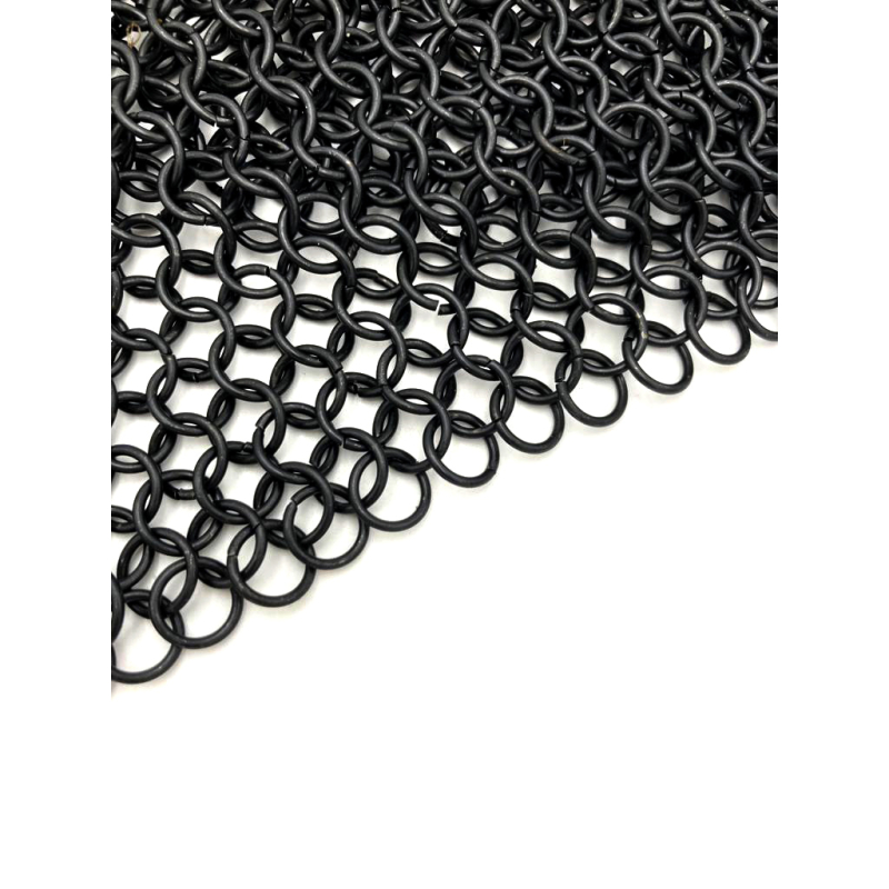 Kyrck Armour - Medieval Chain Mail Coif (butted steel, blackened) 